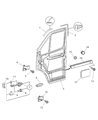 Diagram for Dodge Sprinter 2500 Door Hinge - 5127221AA