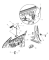 Diagram for 2001 Chrysler Sebring Door Handle - QA39TTKAC