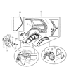 Diagram for 2002 Jeep Grand Cherokee Weather Strip - 55135958AG