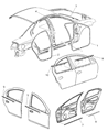 Diagram for 2005 Dodge Neon Weather Strip - 5008715AB