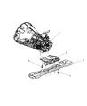 Diagram for 2006 Jeep Liberty Transmission Mount - 52129158AD