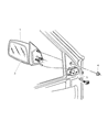 Diagram for 1994 Jeep Grand Cherokee Car Mirror - 5DV05SJN