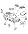 Diagram for 2005 Dodge Durango Air Bag Control Module - 56043319AB