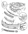 Diagram for Chrysler PT Cruiser Grille - 5152033AA