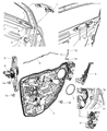 Diagram for Dodge Avenger Door Handle - 1KR97HVGAB