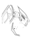 Diagram for 2009 Dodge Durango Rear Door Striker - 4780607AB