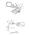 Diagram for 2000 Dodge Ram 2500 Car Mirror - 55156334AA