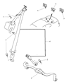 Diagram for 2000 Dodge Avenger Seat Belt - MR711950