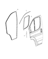 Diagram for Ram ProMaster 1500 Door Seal - 68226159AA