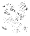 Diagram for Jeep Cherokee Armrest - 1WZ791VHAD