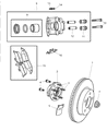 Diagram for 2003 Chrysler 300M Brake Pad - V1013034AC