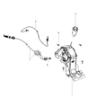 Diagram for 2009 Dodge Caliber Automatic Transmission Shift Levers - 68021280AC