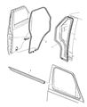 Diagram for 1998 Dodge Ram Van Door Seal - 55346790AE