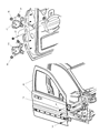 Diagram for 2006 Jeep Grand Cherokee Door Hinge - 55369192AB