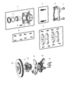 Diagram for 2012 Dodge Grand Caravan Brake Pad - 68144163AD