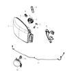Diagram for 2012 Ram 1500 Headlight - 68001485AE