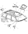 Diagram for 2002 Chrysler PT Cruiser Dome Light - 5018023AA