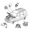 Diagram for 2007 Dodge Nitro Air Bag Control Module - 4896052AE