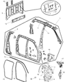 Diagram for Dodge Dakota Door Seal - 55359712AF