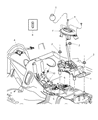 Diagram for 2010 Chrysler PT Cruiser Automatic Transmission Shift Levers - 4668870AF