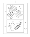Diagram for 2011 Ram 1500 Exhaust Manifold Gasket - 5192108AB
