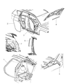 Diagram for 2008 Jeep Compass Weather Strip - 5074641AE