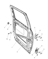 Diagram for Ram 3500 Door Hinge - 68058532AA