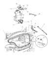 Diagram for Chrysler LHS Trunk Lid Latch - 4575361AC