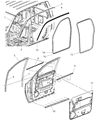 Diagram for 2007 Dodge Dakota Door Seal - 55359400AF