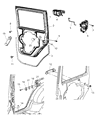 Diagram for 2007 Jeep Wrangler Door Latch Assembly - 4589023AD