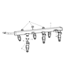 Diagram for 2008 Dodge Grand Caravan Fuel Injector - RL861667AA