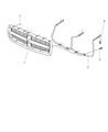 Diagram for Dodge Dakota Grille - 5EH12DX8