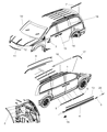 Diagram for Chrysler Town & Country Door Moldings - ZR64FKGAA