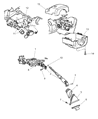 Diagram for Chrysler PT Cruiser Steering Column Cover - ZT38BDAAA