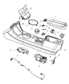 Diagram for 2007 Chrysler Sebring Center Console Base - 1GM671D1AA