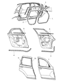 Diagram for 2001 Chrysler PT Cruiser Door Seal - TM62WL8AB