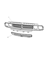 Diagram for 2010 Dodge Challenger Grille - 68043389AA