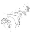 Diagram for Chrysler 300 Wheelhouse - 68084288AD