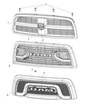 Diagram for Ram 3500 Grille - 5QX16TZZAA