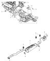 Diagram for Ram Dakota Exhaust Pipe - 68078276AA