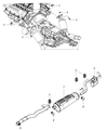 Diagram for 2011 Dodge Dakota Exhaust Pipe - 68078276AA