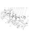 Diagram for 1998 Dodge Ram 1500 Hydraulic Hose - V1129575AA