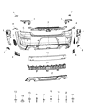 Diagram for 2020 Dodge Charger Bumper - 68488292AA