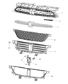 Diagram for 2016 Dodge Dart Grille - 68081408AE