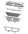 Diagram for Dodge Dart Grille - 68081408AB