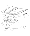 Diagram for 2014 Chrysler 200 Hood Cable - 4389822AF