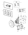 Diagram for Chrysler Sebring Brake Dust Shield - 4766026AB