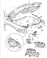 Diagram for Dodge Ram 2500 Hood Hinge - 55076271AC