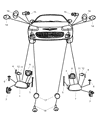 Diagram for 2006 Dodge Stratus Headlight - 4805820AD