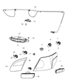 Diagram for 2008 Dodge Avenger Back Up Light - 5303990AA